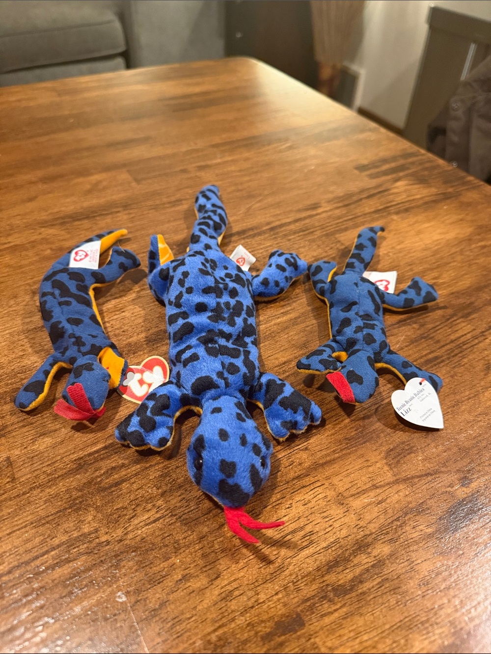 Ty Beanie Babies Lizard Trio
